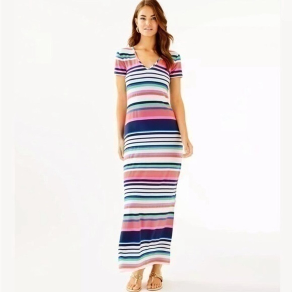 Lilly Pulitzer Milana Striped Maxi Dress Size Small